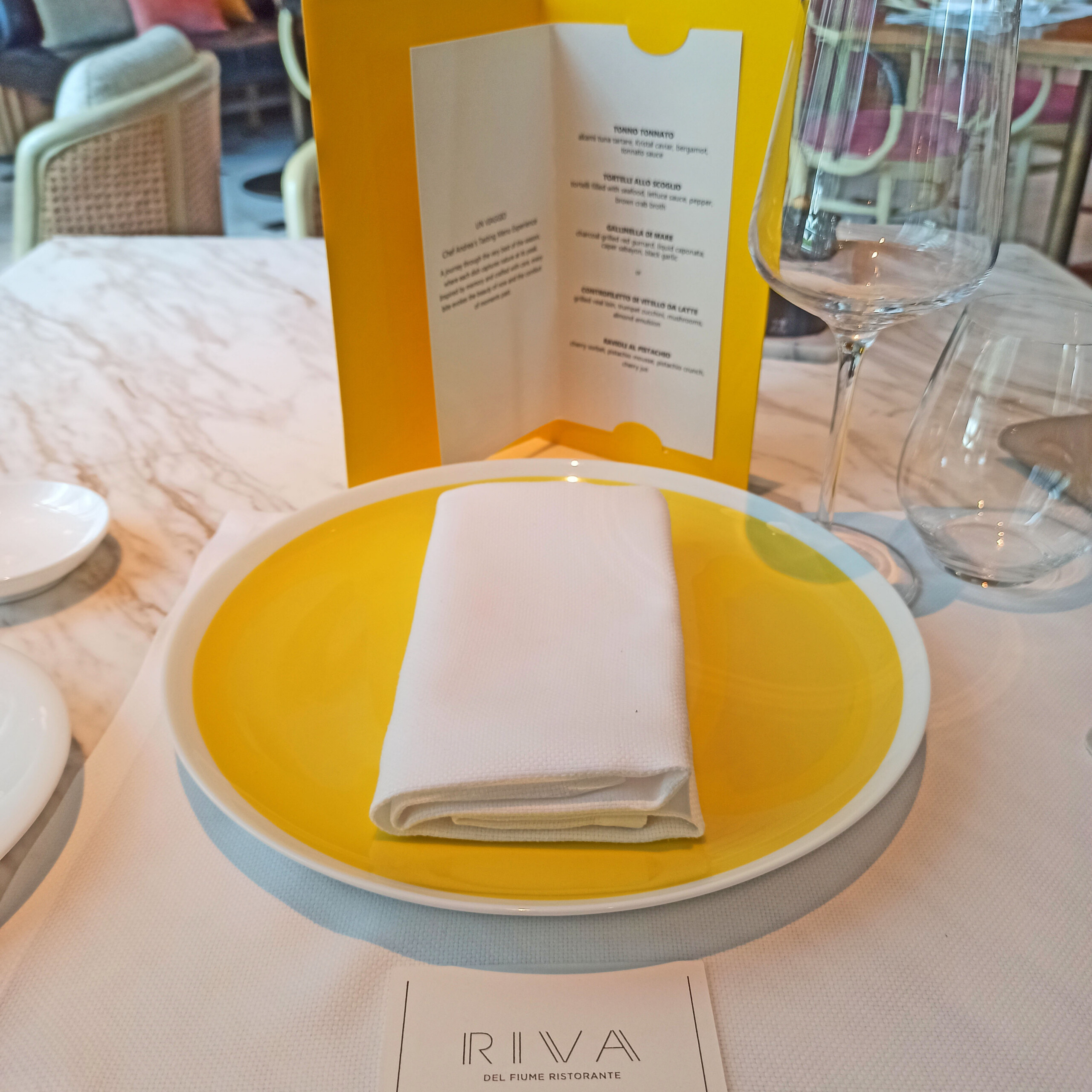 "Un Viaggio" Menu