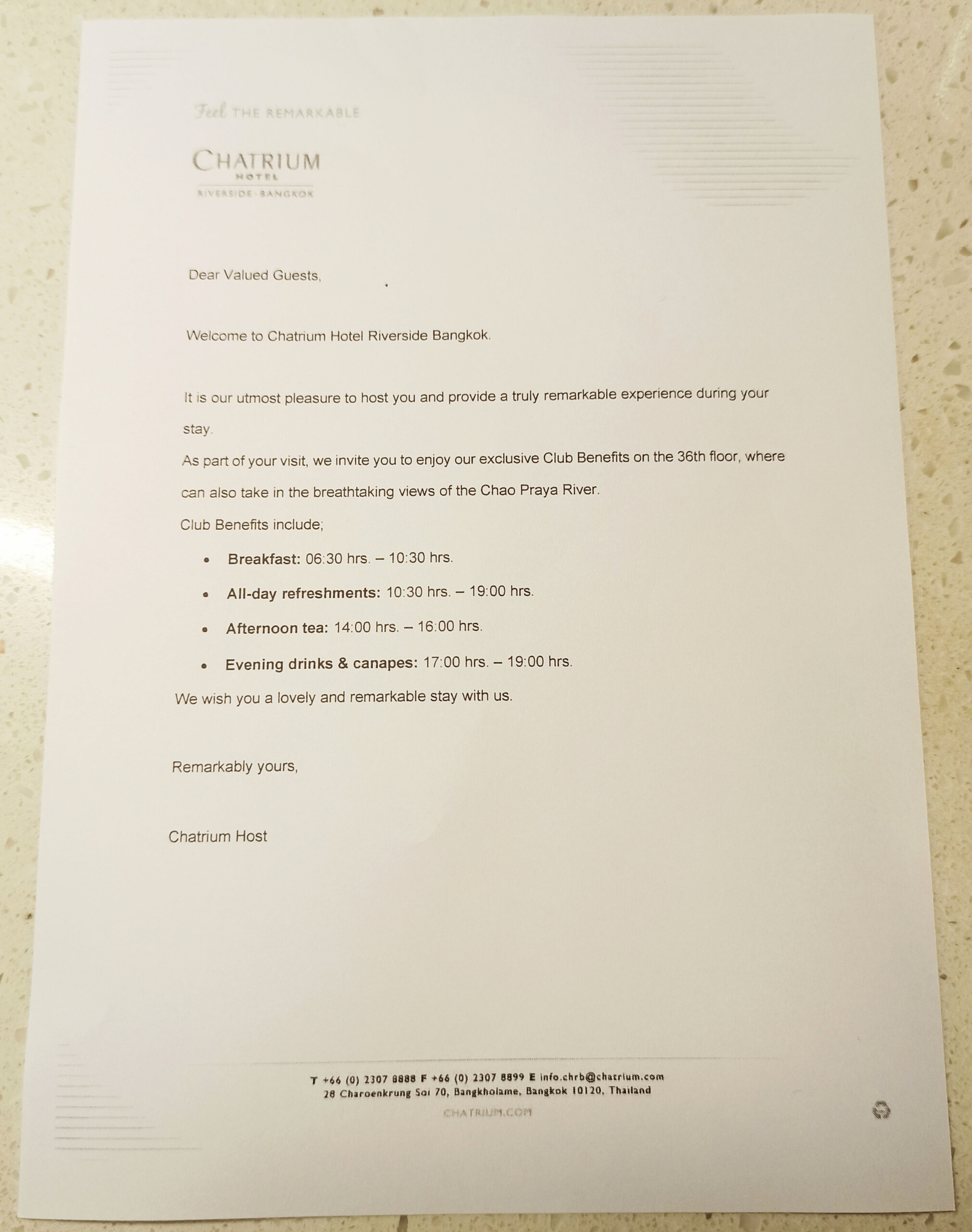 Club Lounge information