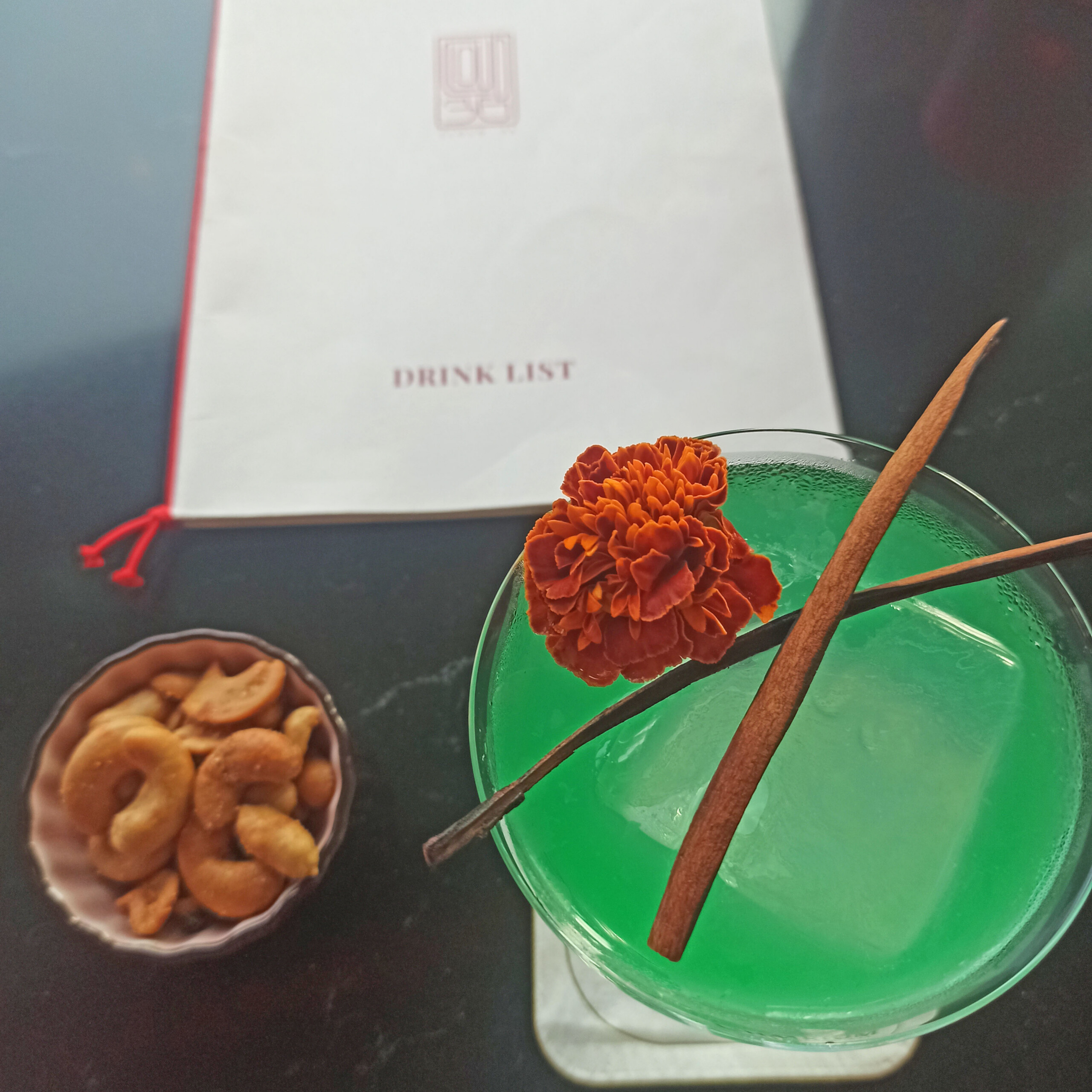 Rani’s Sipping mustard oil–washed gin, menthe pastille and spice cordials